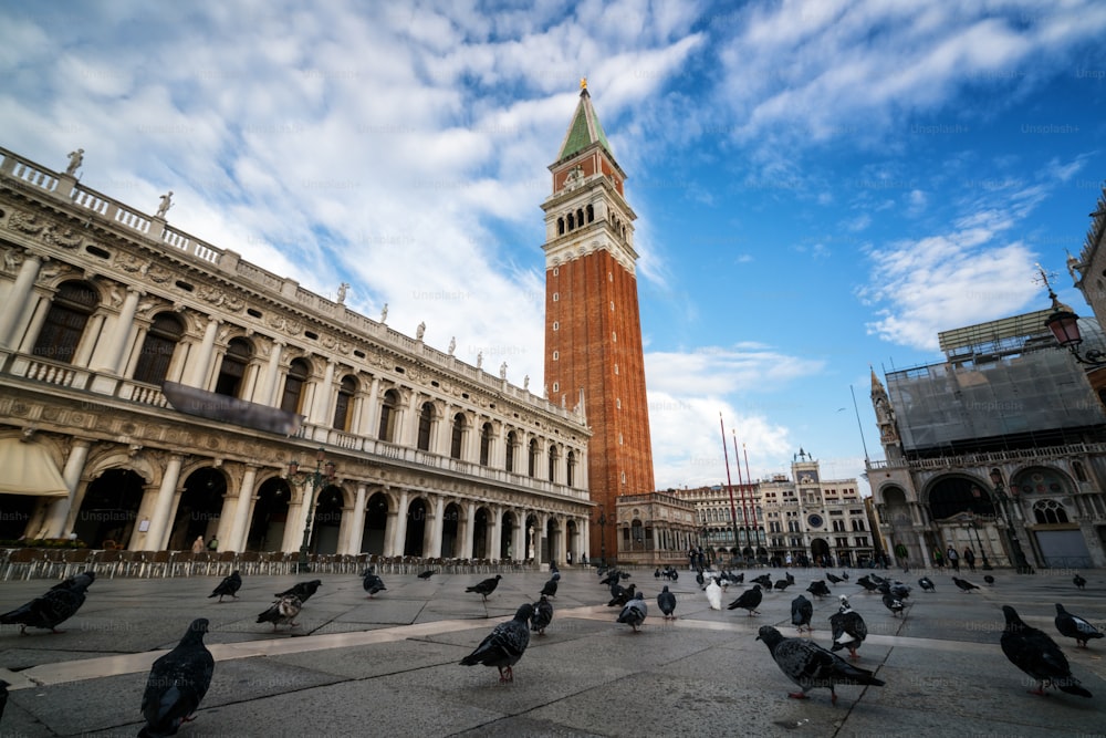 St. Mark's Square (Piazza San Marco) in Venice - Italy .