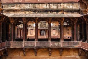 Datia palace ( also called Satkhanda Palace or Purana Mahal or the Old palace ). Datia, Madhya Pradesh state, India
