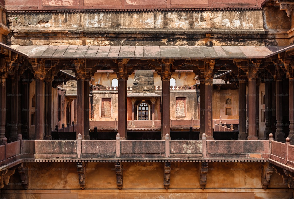Palais Datia (également appelé Satkhanda Palace ou Purana Mahal ou le Vieux Palais). Datia, État du Madhya Pradesh, Inde