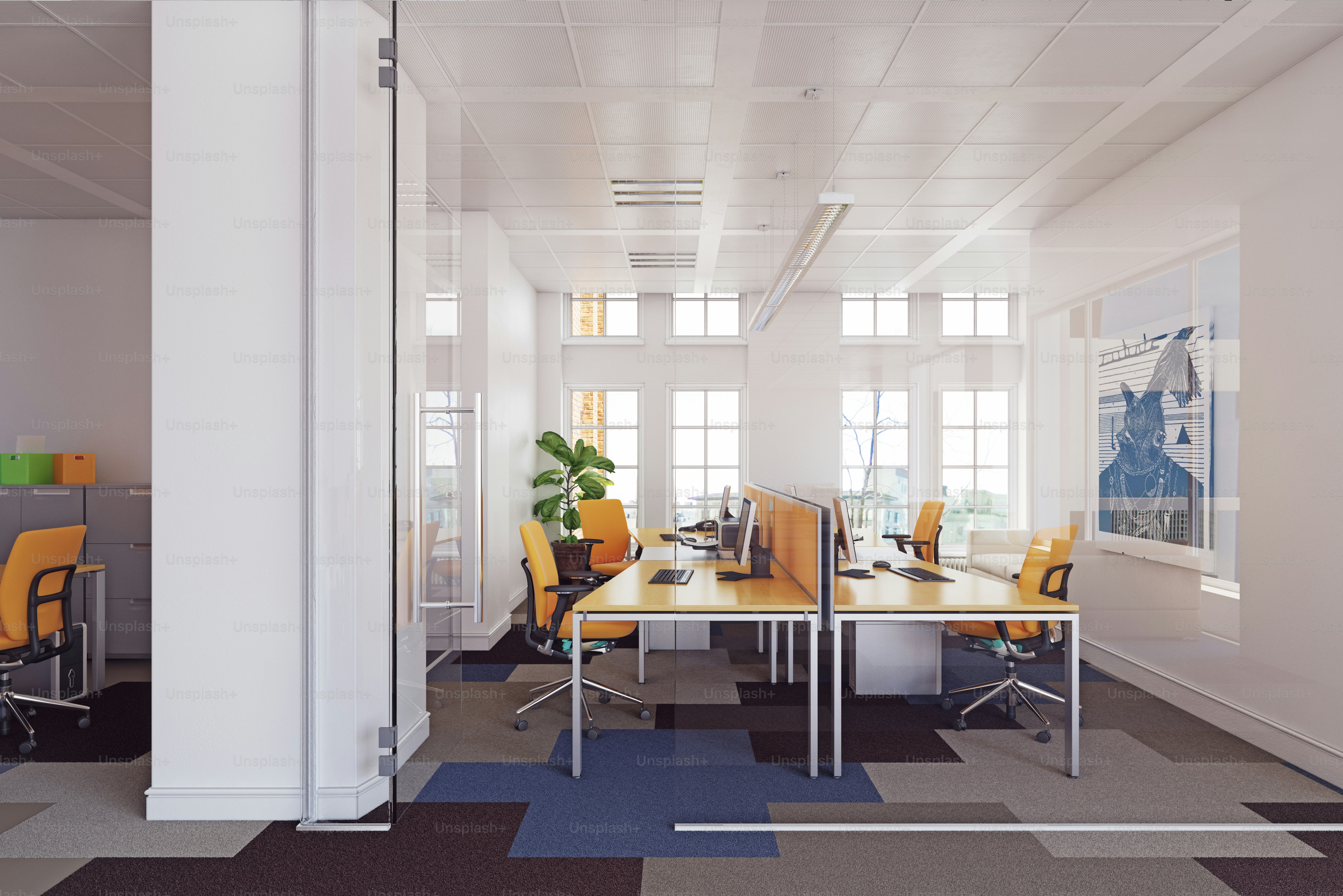 modern office interior. 3d rendering concept