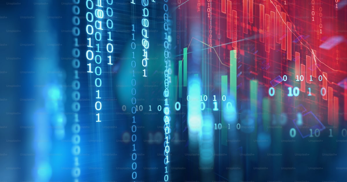 Digital code number abstract background, represent coding technology ...