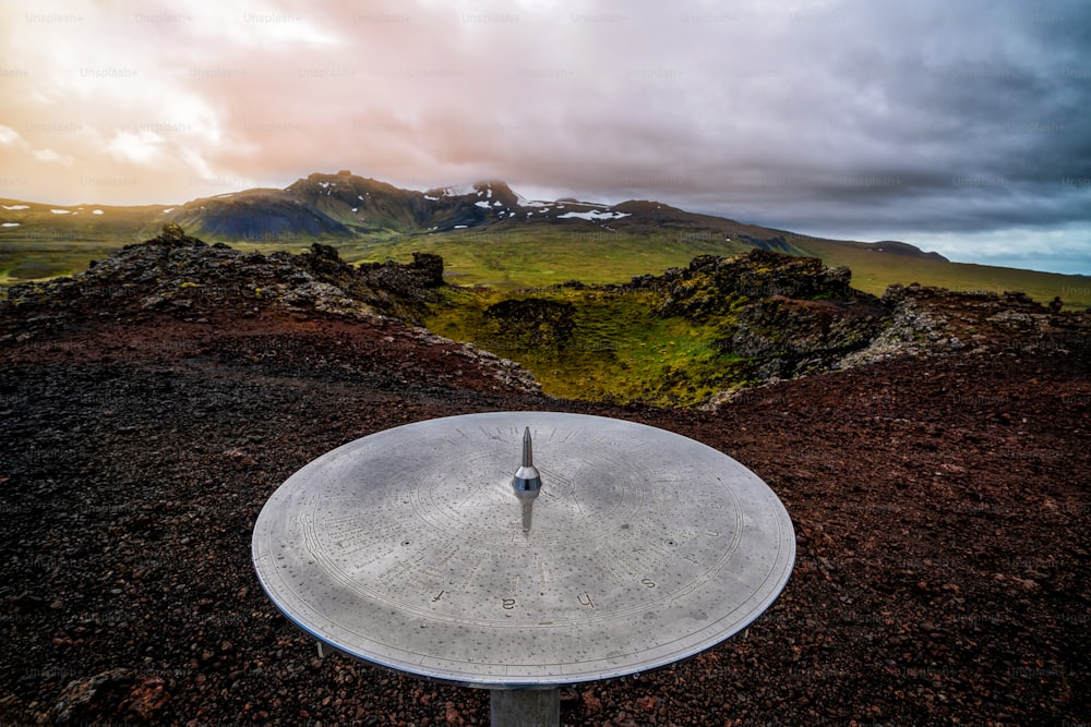 Saxholar Crater in Snaefellsjokull National Park, Iceland. Saxholl is a crater which is easy to climb. There is a great view over the area from the top.