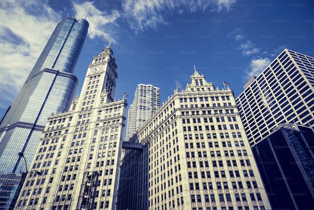 Vue des bâtiments de Chicago, États-Unis
