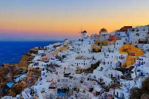 View of Oia in the morning, Santorini, Greece