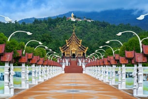 Ho kham luang style thaïlandais du nord dans la flore royale ratchaphruek à Chiang Mai, Thaïlande.