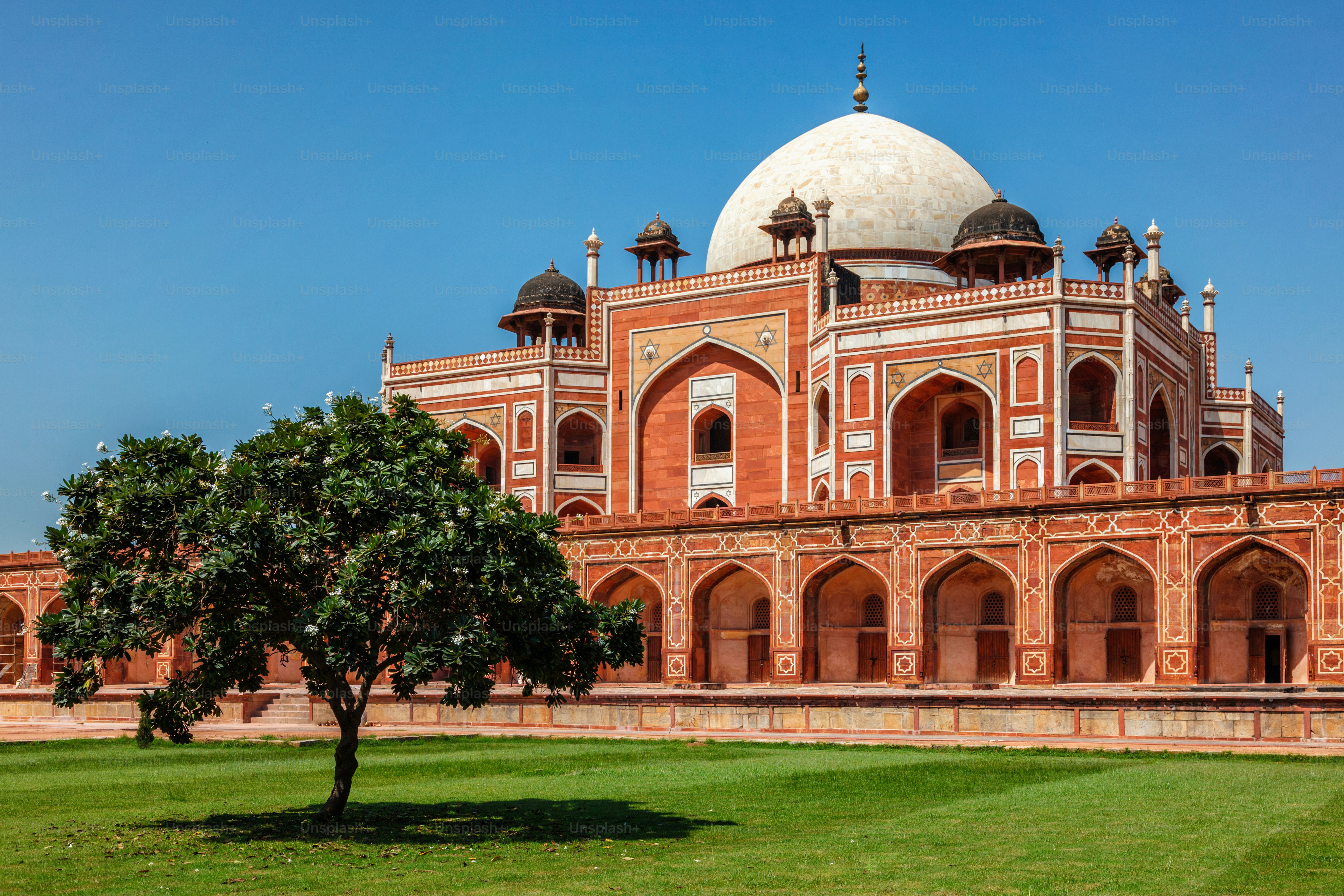 Makam Humayun tujuan objek wisata terkenal. Delhi, India