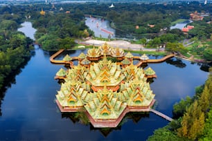 Pavilion of the Enlightened, Ancient city in samut prakan province, Thailand.