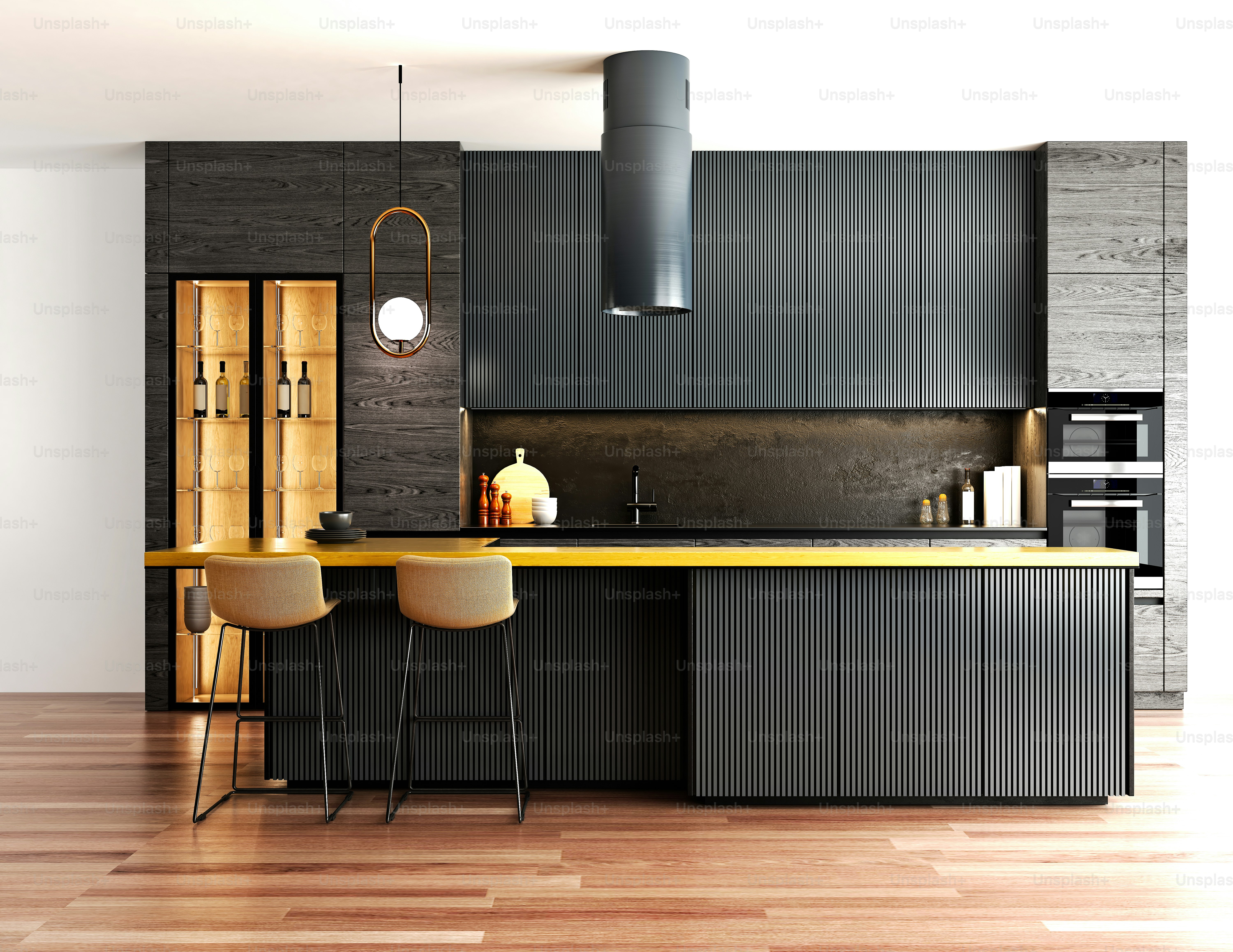 Cozinha De Ilha Branca Elegante Em Design De Interiores 3d Para Casa  Contemporânea Foto E Imagem Para Download Gratuito - Pngtree, image size:3000x2318
