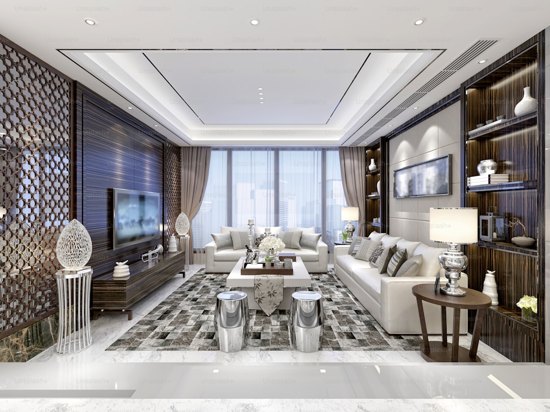 3d render of modern living room