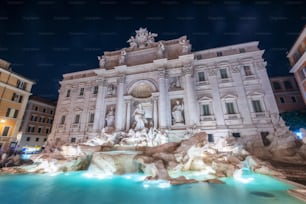 The Trevi Fountain is a fountain in the Trevi district in Rome, Italy. It is the largest Baroque fountain in Rome and one of the most famous fountains attracting tourist visiting Rome, Italy.