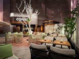 3D-Rendering des Cafés