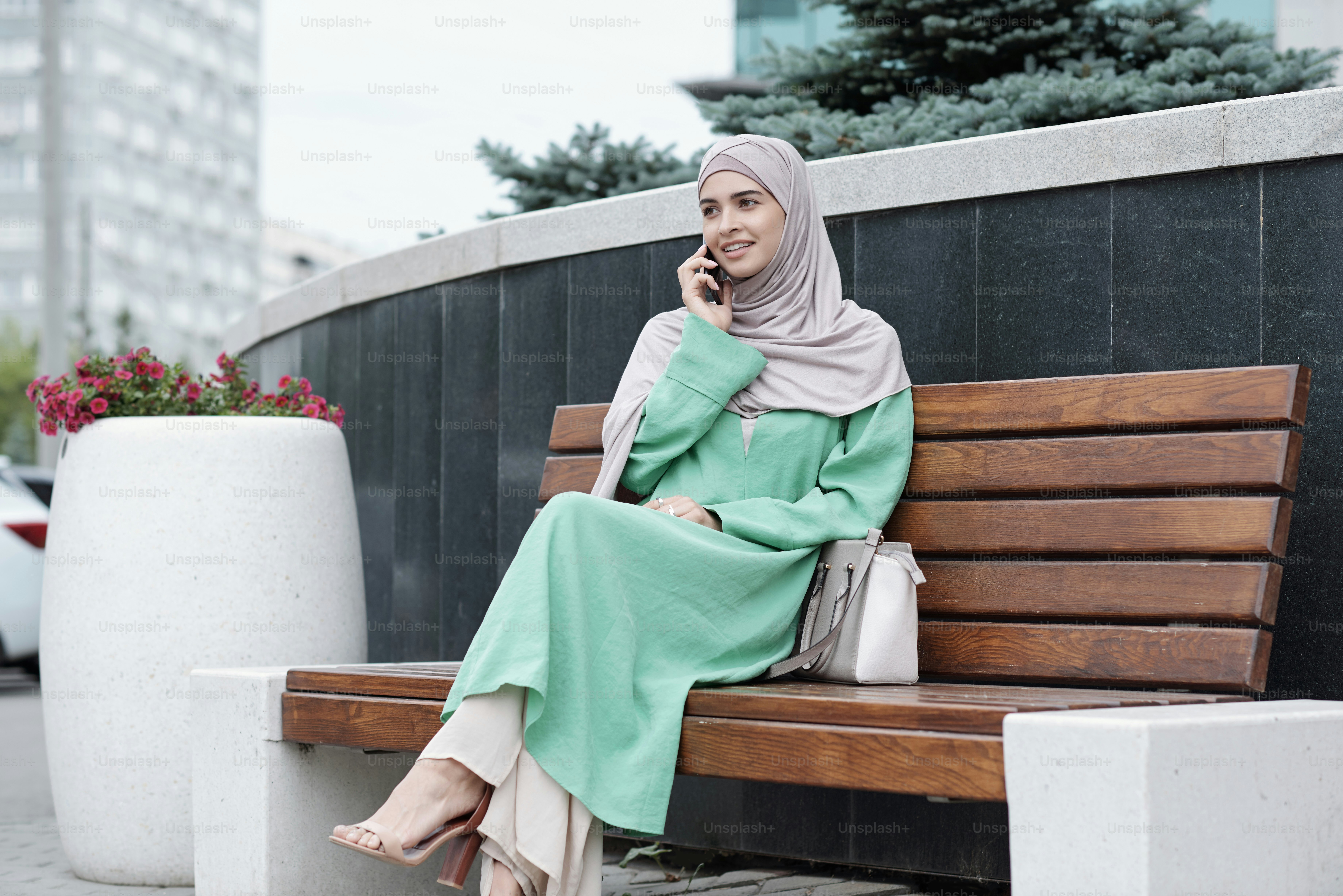 green church dress women Hiba Embroidered Modest Midi Tunic - Green | Muslim Clothing main image 0