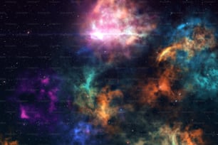 High definition star field, colorful night sky space. Nebula and galaxies in space. Astronomy concept background.