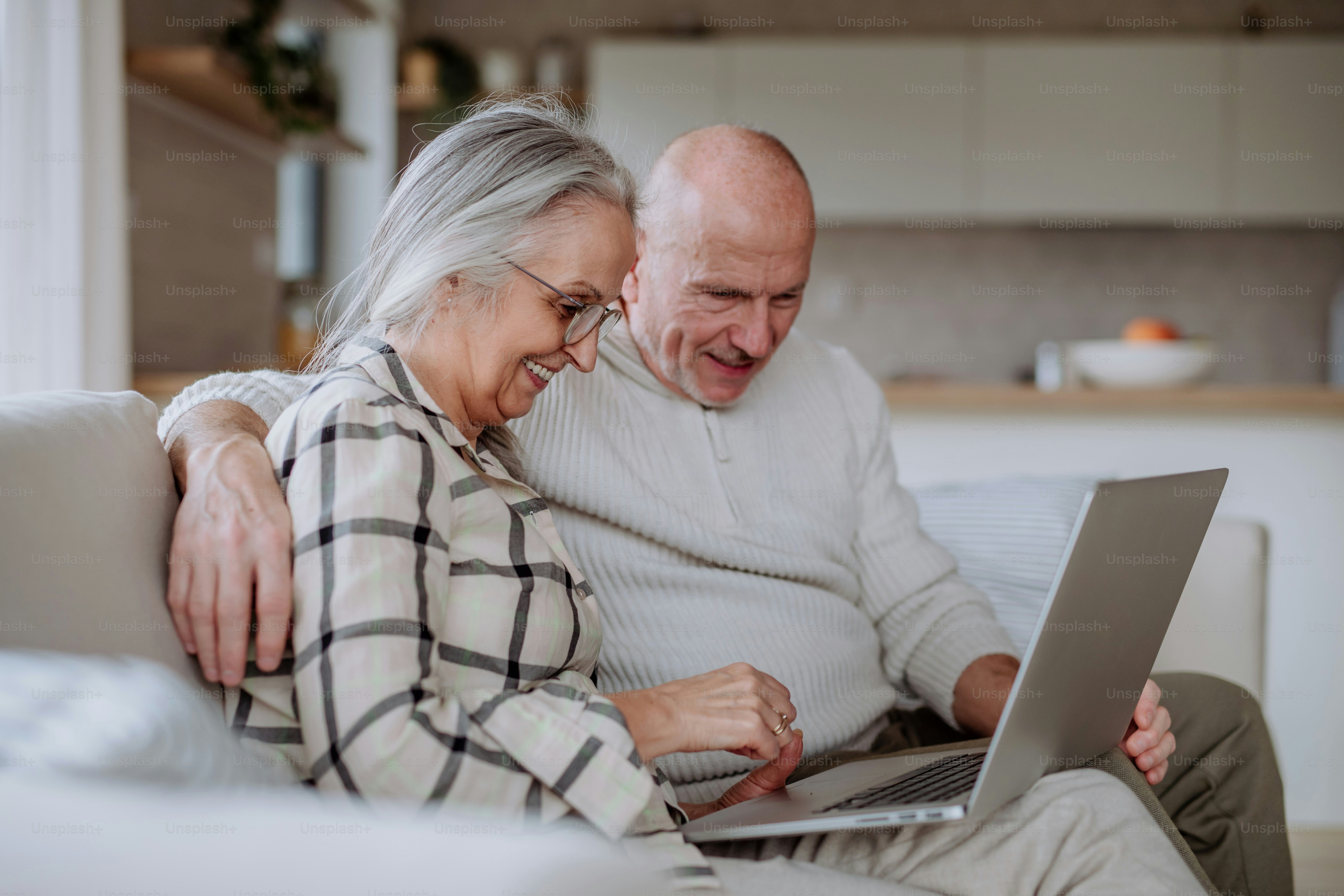 Elderly couple relaxing