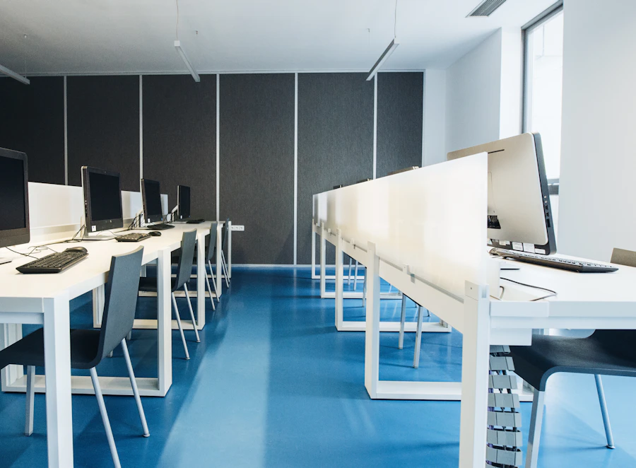 Students working in a computer lab