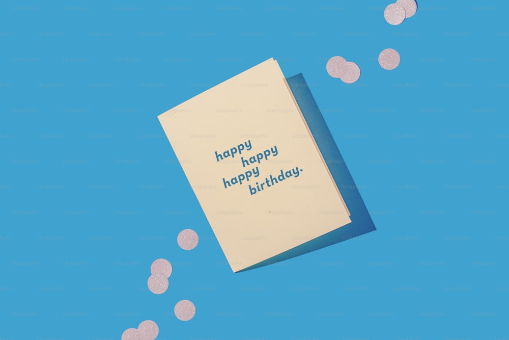 a happy birthday card with confetti coming out of it