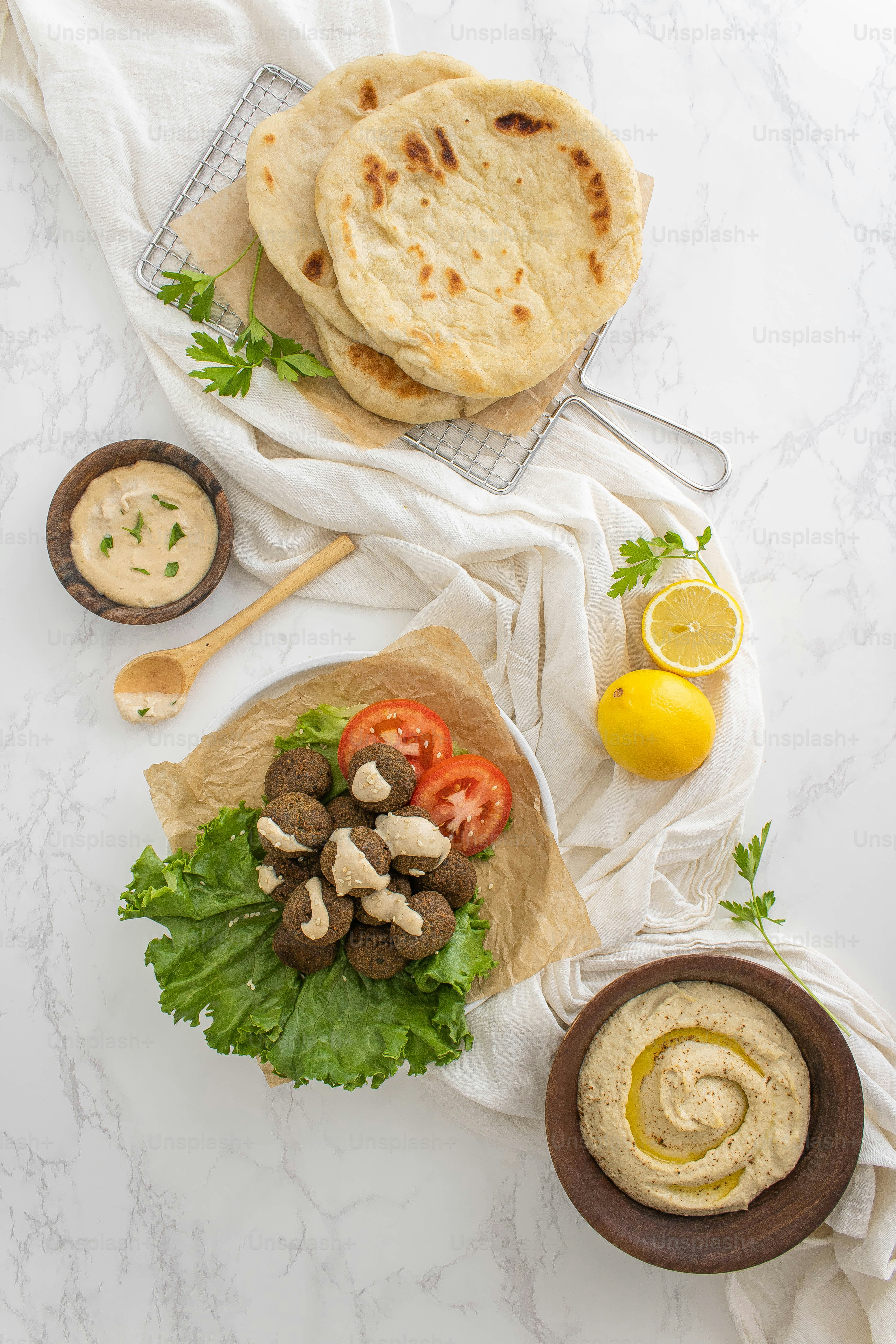 a table topped with different types of food