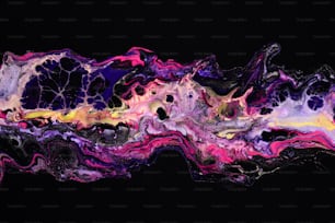 a black background with a purple and yellow swirl