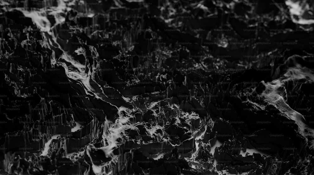 いくつかの岩の白黒写真