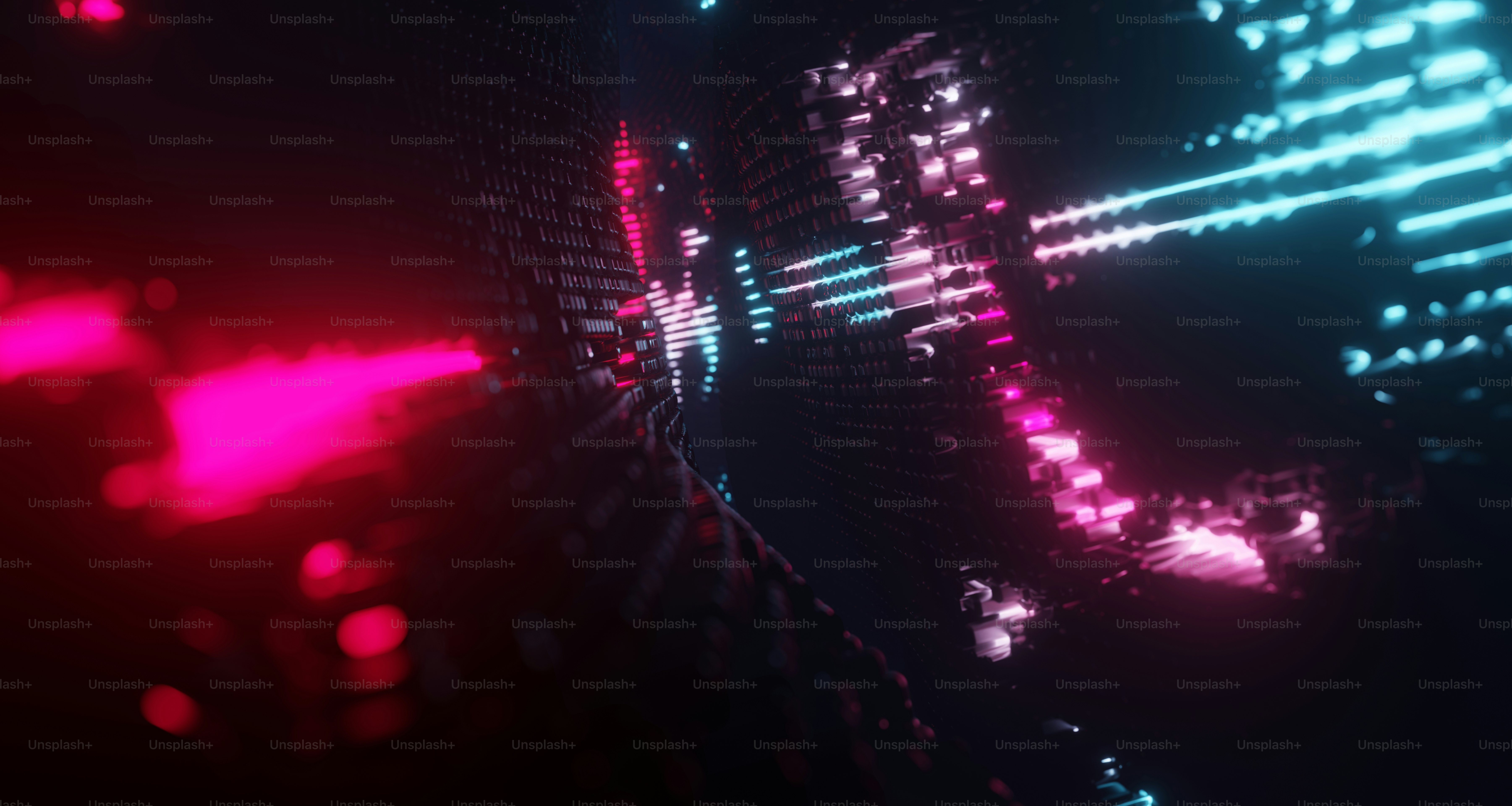 a wall that has some lights on it