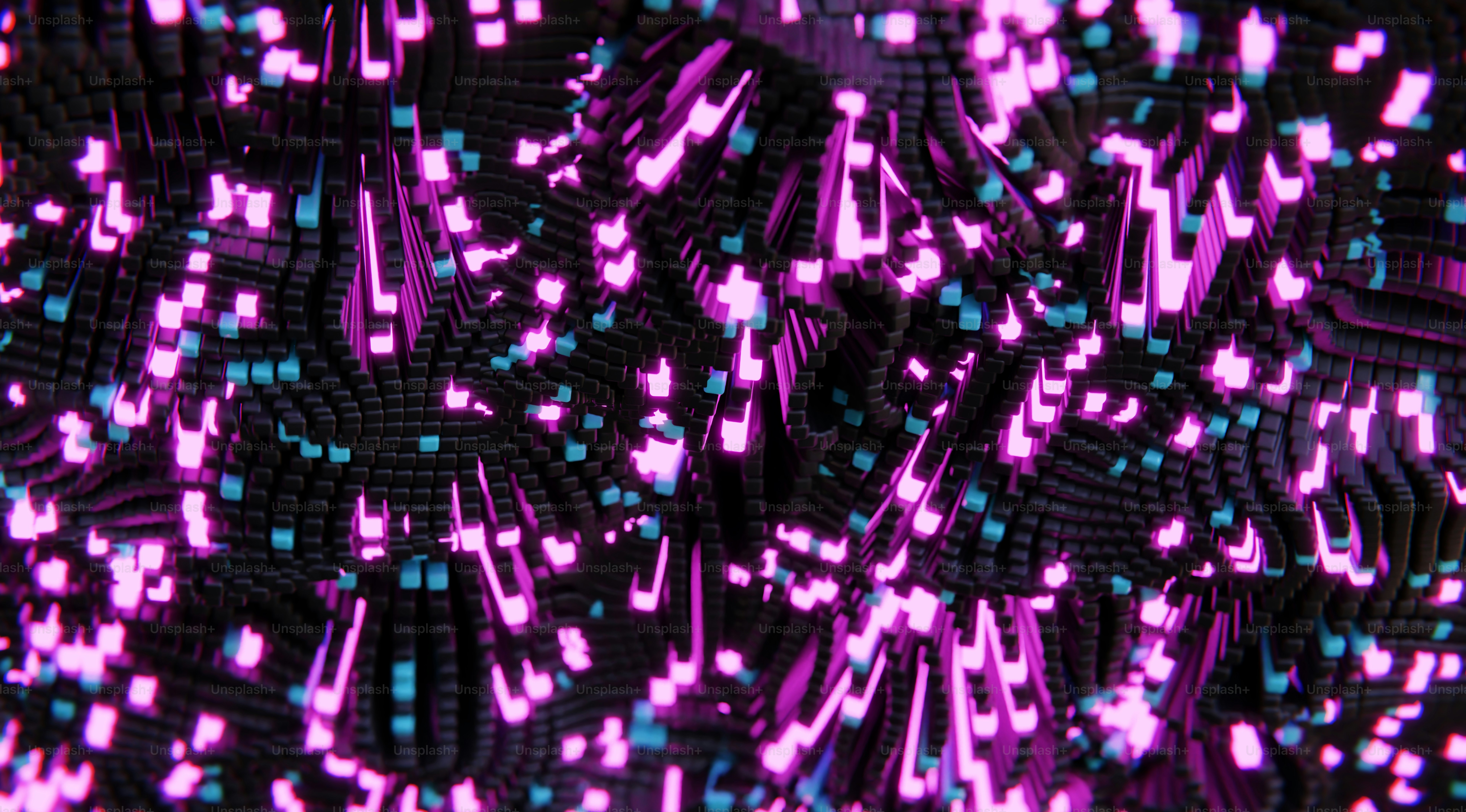 Gros plan d’un motif violet et bleu