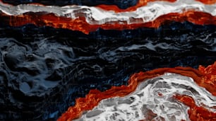 a close up of a red, white, and blue abstract painting