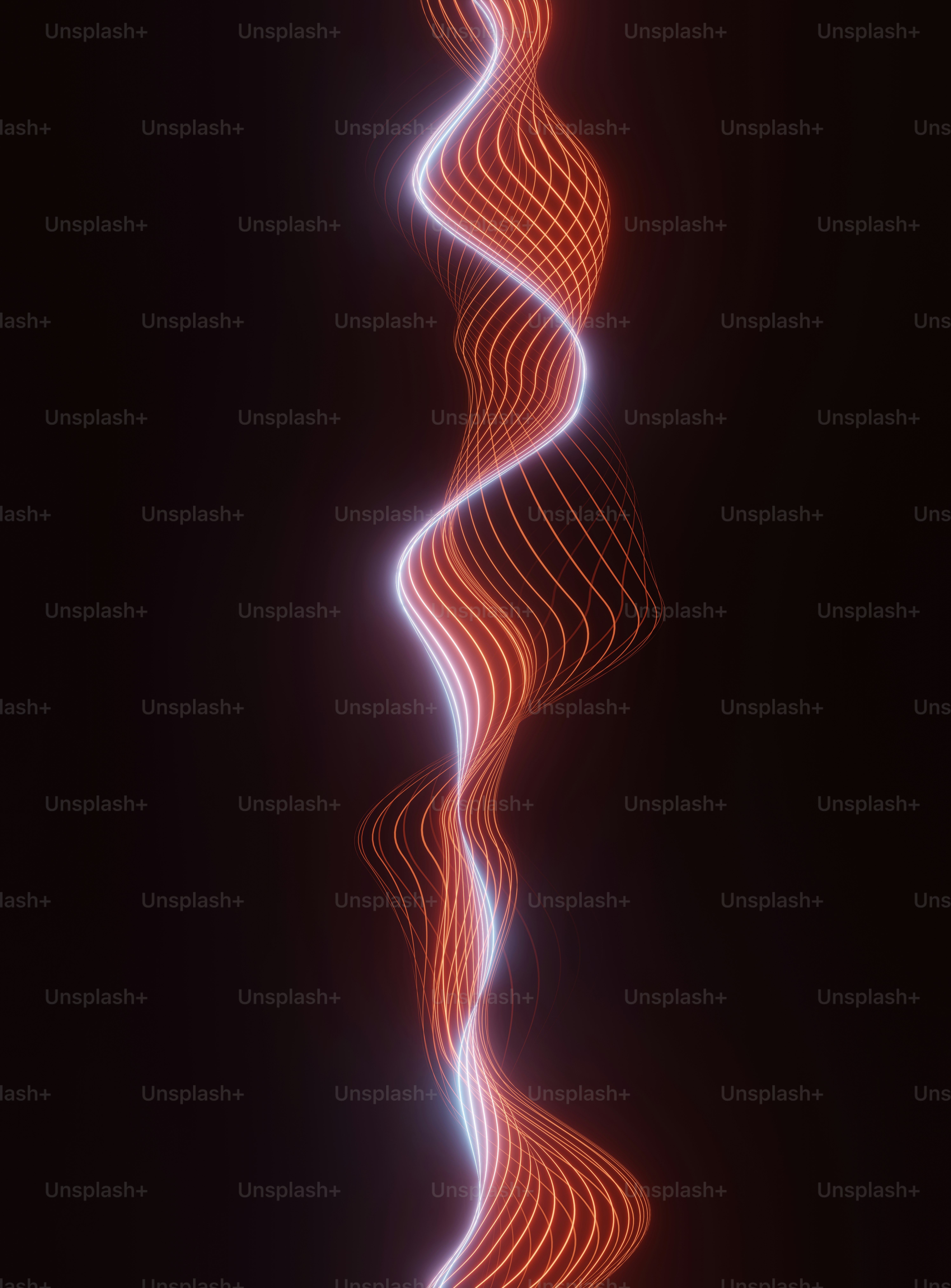 ein rot-weißer Wirbel auf schwarzem Hintergrund