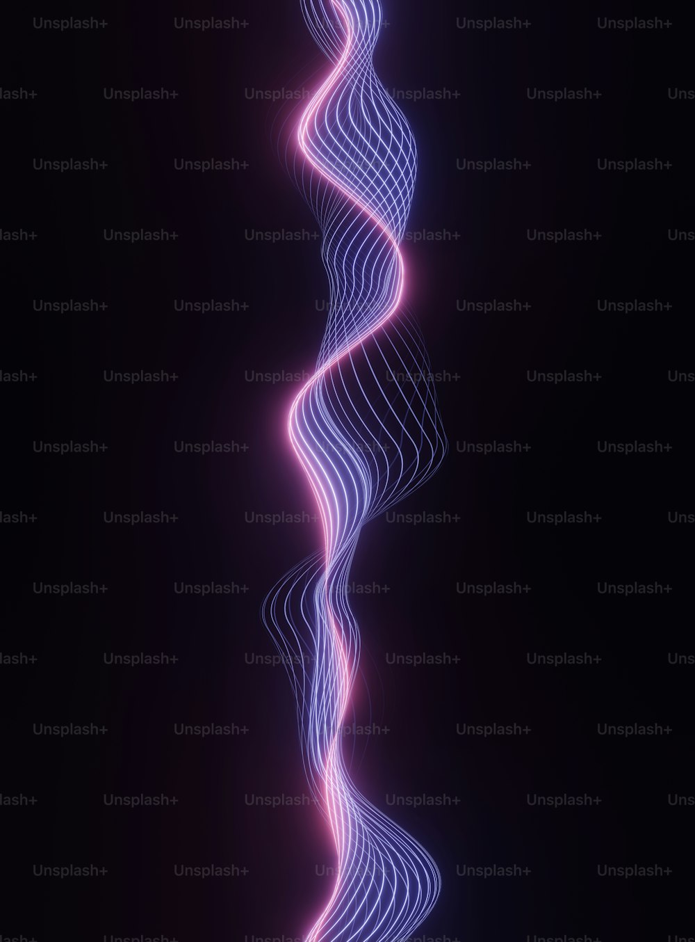 a purple and blue swirl on a black background