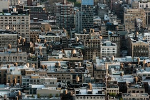 Close up of building of New York City. Tanks water Concept.