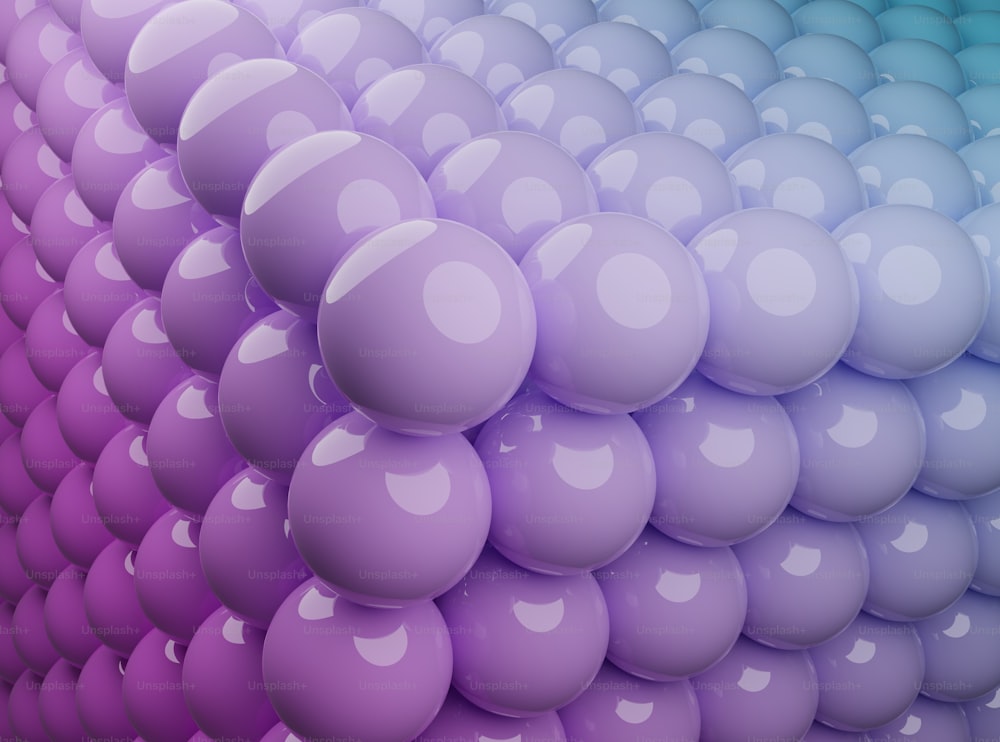 Un montón de bolas se apilan juntas en un patrón