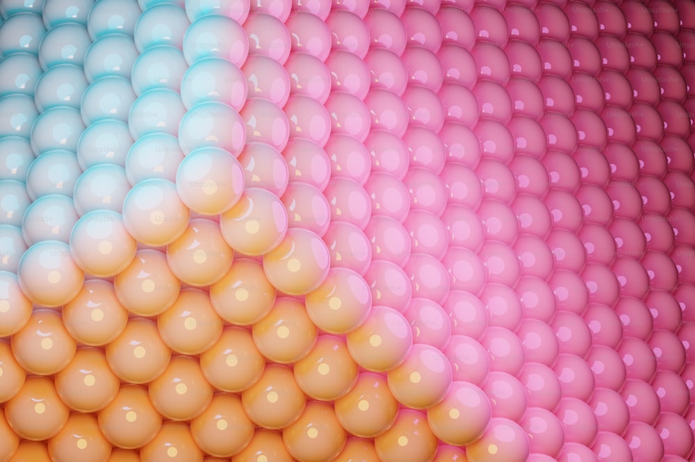 um grupo de bolas com cores diferentes