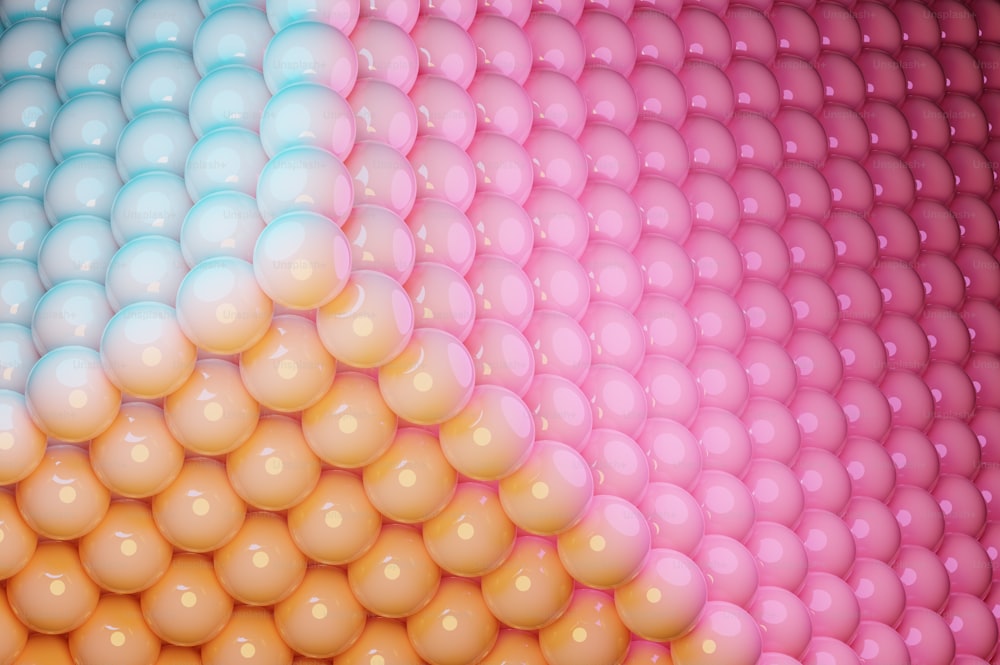 Un grupo de bolas con diferentes colores en ellas