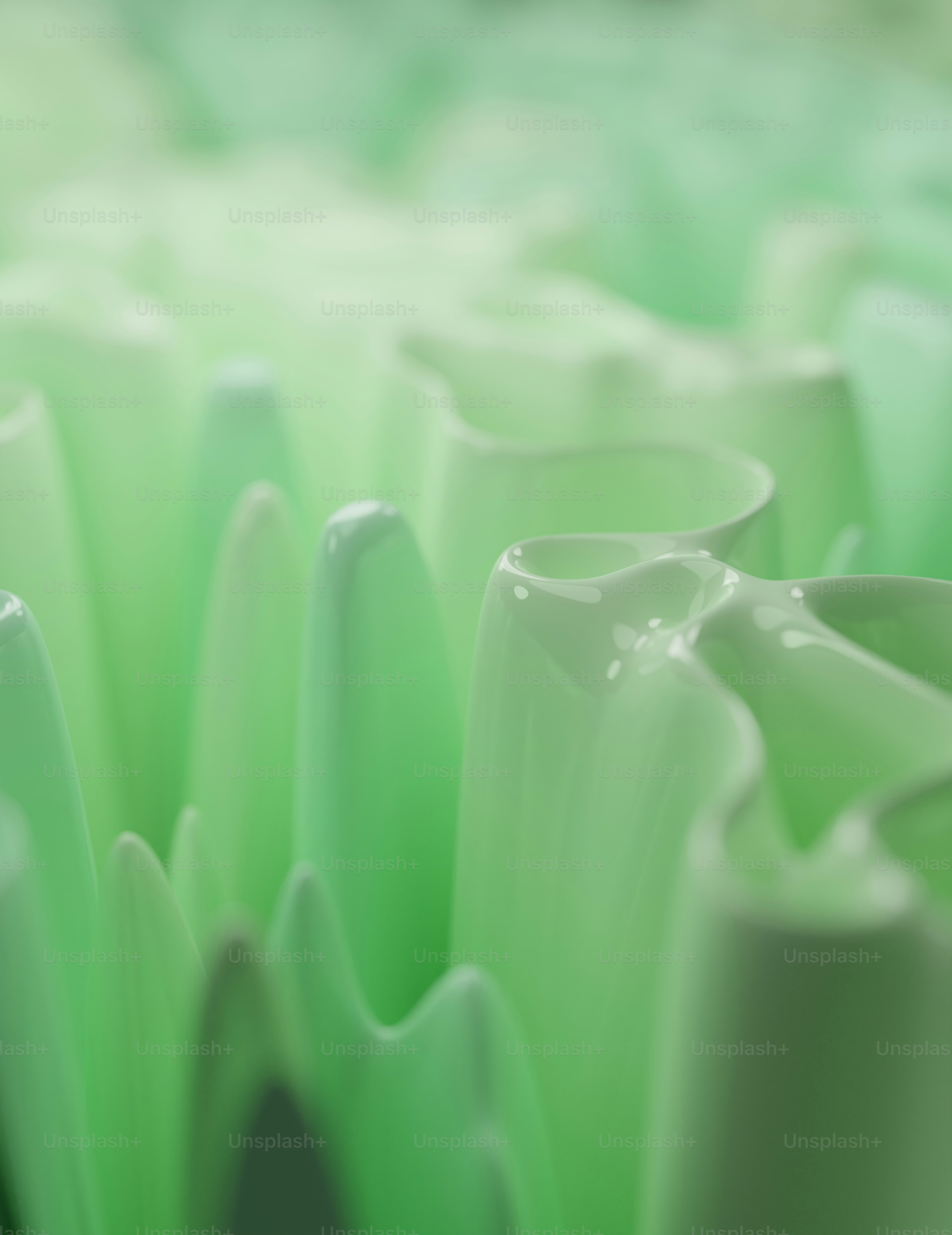 Eine Nahaufnahme einer grünen Vase