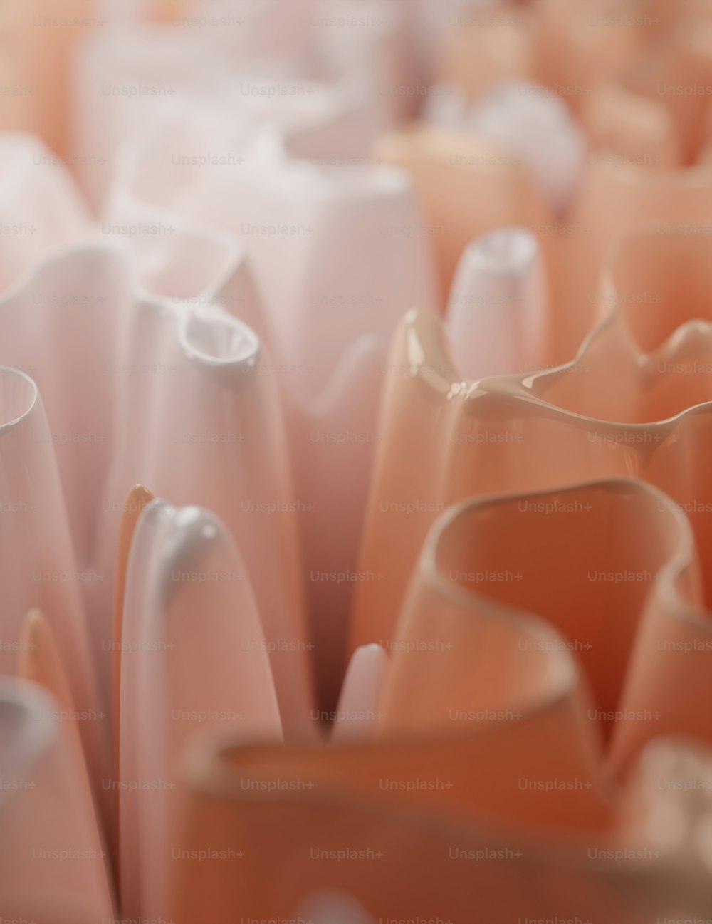 a close up view of a bunch of vases