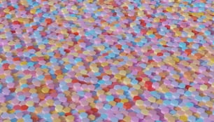 a large amount of colorful circles are arranged in a pattern