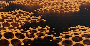 a close up of a bunch of yellow bubbles