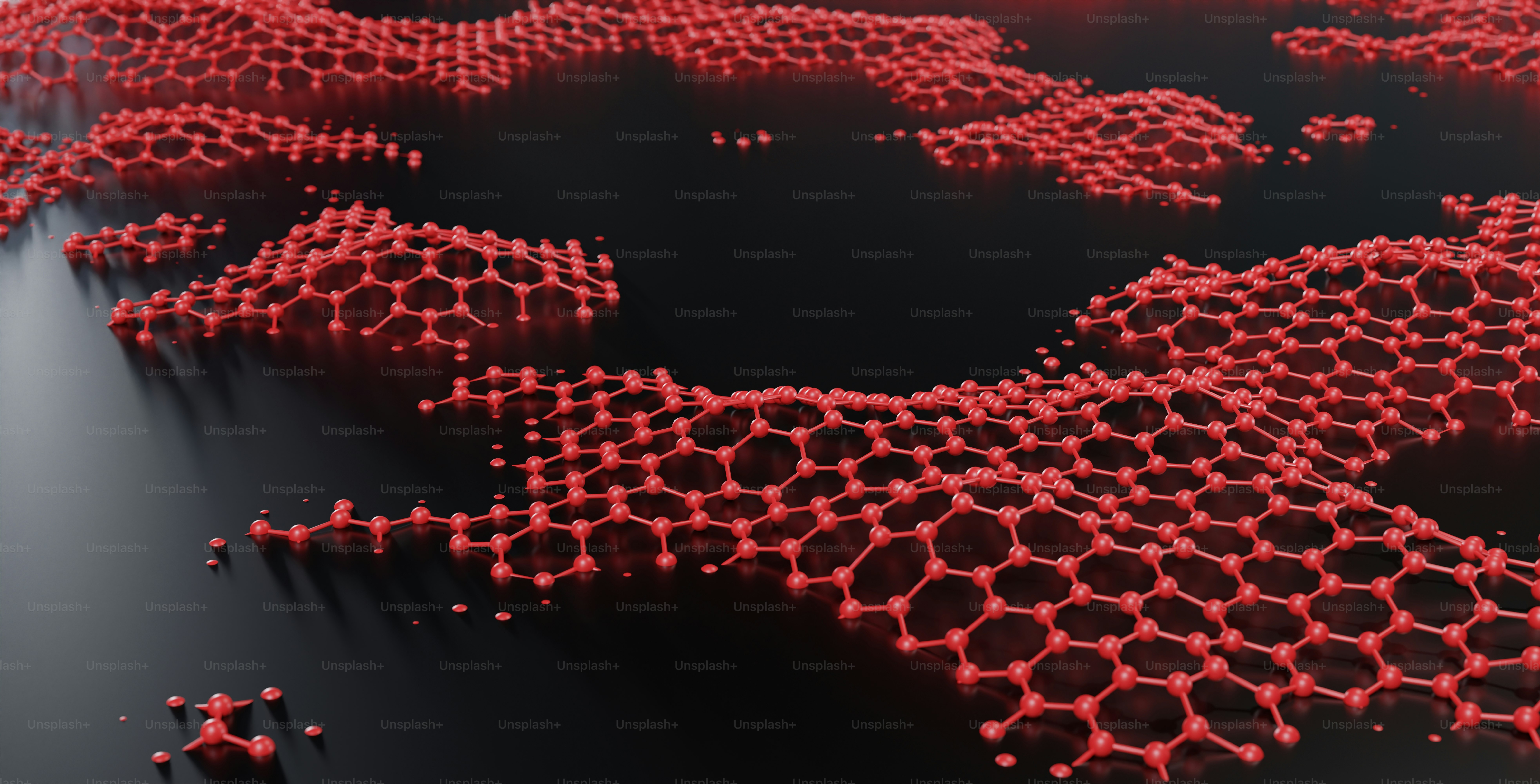 A black surface with red circles on it photo – Pattern Image on Unsplash