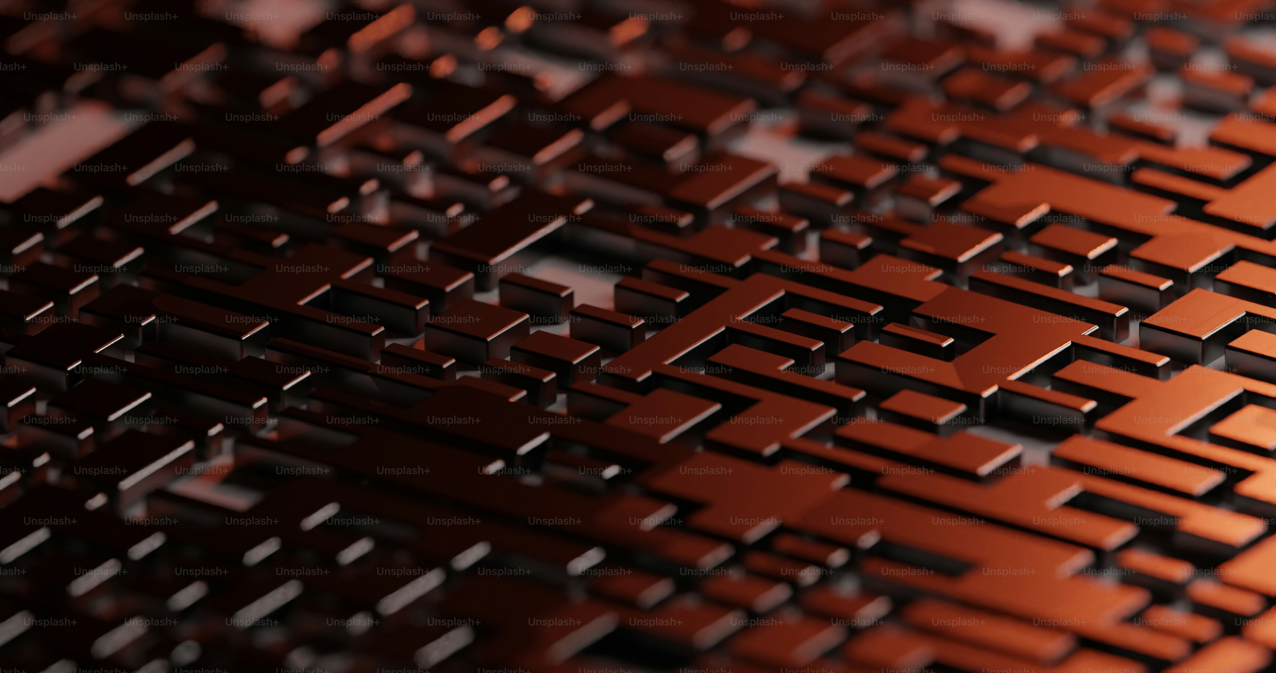 a close up of an orange and black background