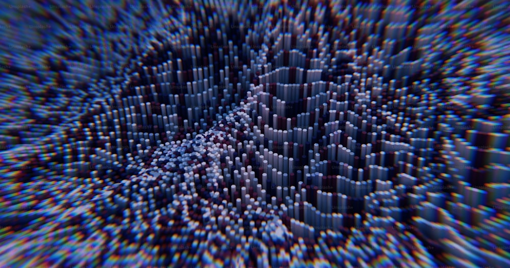 uma imagem distorcida de uma tela de computador