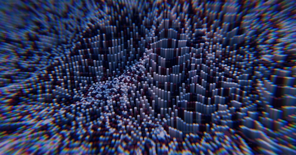 An image of a distorted image of a computer screen photo – 3d render ...