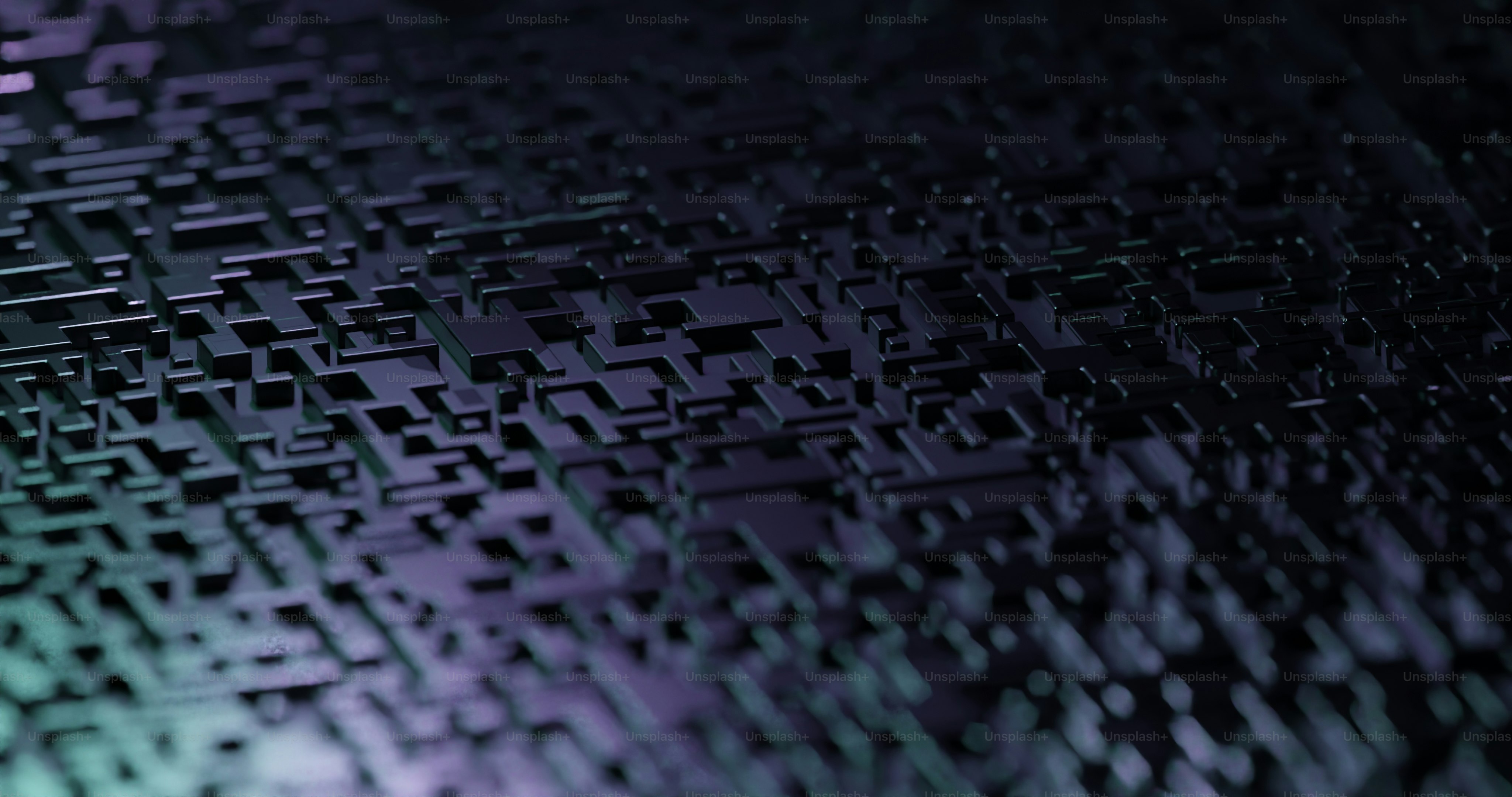 a close up of a black and purple background
