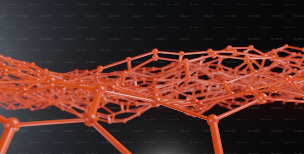 um close up de uma estrutura feita de fios