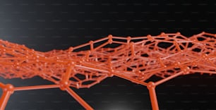 a close up of a structure made of wires