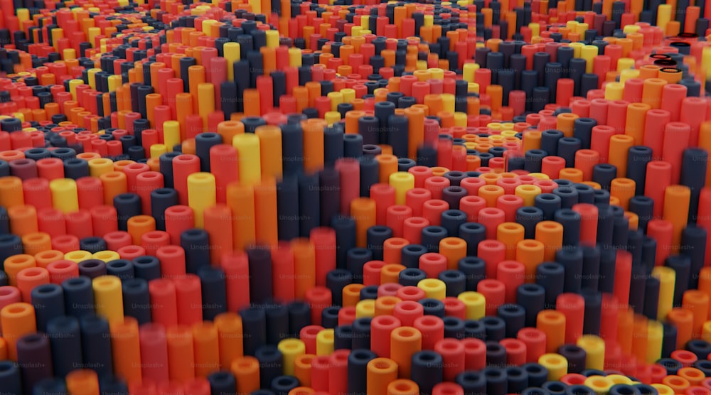 Un gran grupo de legos que son todos de diferentes colores