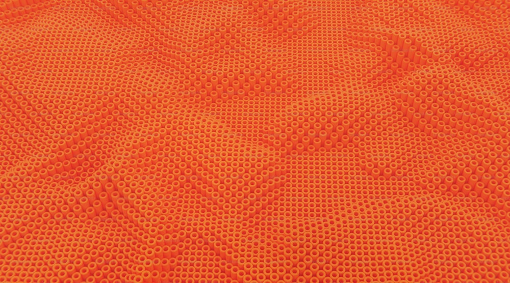 Una vista de cerca de una superficie naranja