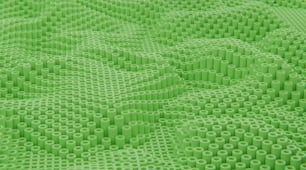 a close up of a green object made out of legos