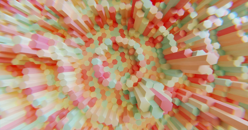 Una foto abstracta de un objeto multicolor