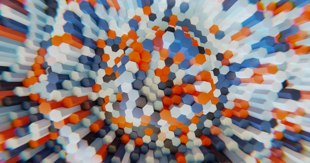 Une image d’un motif coloré qui ressemble à des hexagonaux