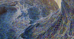 un'immagine generata al computer di una catena montuosa