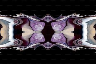 Una imagen de un fondo negro con un diseño púrpura y blanco